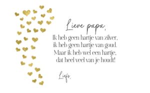 hartje van goud versje