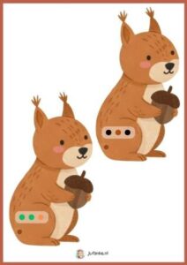 eekhoornstaarten kleuters herfst