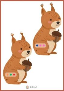 eekhoornstaarten kleuters herfst