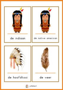 woordkaarten indianen / Native Americans