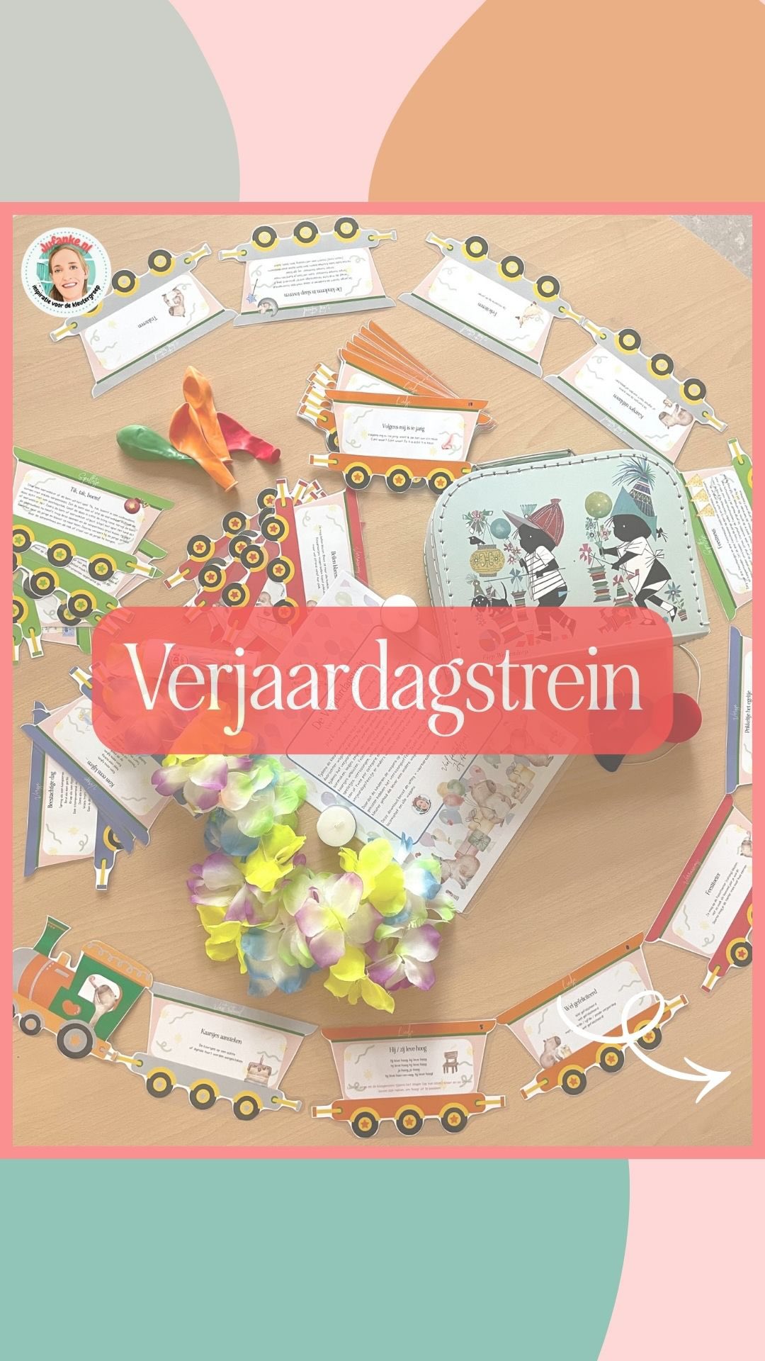 𝔽𝕖𝕖𝕤𝕥! 🥳 
Onze eerste verjaardag is gevierd en zo doen wij dat! 🎈 
Deze leuke verjaardagstrein vind je op m’n site en die lieve feestvarkens zijn van @sjaalmetverhaal. 🥰 🐷