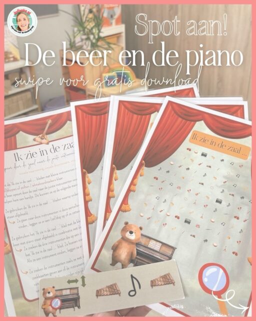 Weer een cadeautje! 🎁 Het zit verstopt tussen deze foto’s en heeft alles te maken met … De beer en de piano! 😍 Op m’n site kun je de bijbehorende activiteitenbundel bekijken en op de Kbw pagina kun je het cadeautje helemaal gratis downloaden! Maar eerst even zoeken dus. 😁 👀 

Ga jij ermee aan de slag?

🔗 Jufanke.nl/kinderboekenweek > downloads