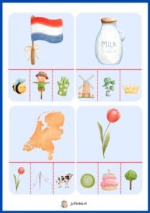 knijpkaarten thema Nederland kleuters