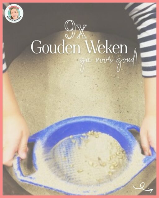 Goudklompjes uit de zandtafel zeven, een gouden mandala van loose parts maken, gouden kronen versieren … Ga voor een gouden jaar met groepsvormende activiteiten én het thema goud. 🤩

Wij namen goud letterlijk en hingen gouden vlaggetjes op en gouden ballonnen met daarin briefjes met groepsvormende spelletjes. Al het gouden materiaal dat we in de school konden vinden zetten we in. Bling bling! 

🔗 Inspiratie voor de Gouden Weken vind je op Jufanke.nl > gedrag & zorg > groepsvorming & gouden weken