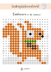 sneeuwdief kralenplankvoorbeeld winter