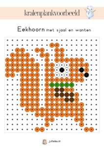 sneeuwdief kralenplankvoorbeeld winter