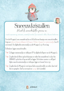 sneeuwkristellen winter kleuters