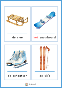 winter woordkaarten