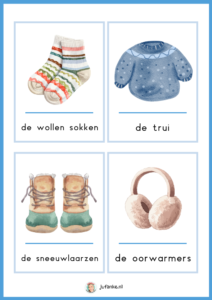 winter woordkaarten