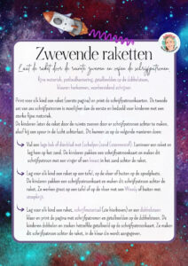 raketten schrijfpatronen thema ruimte