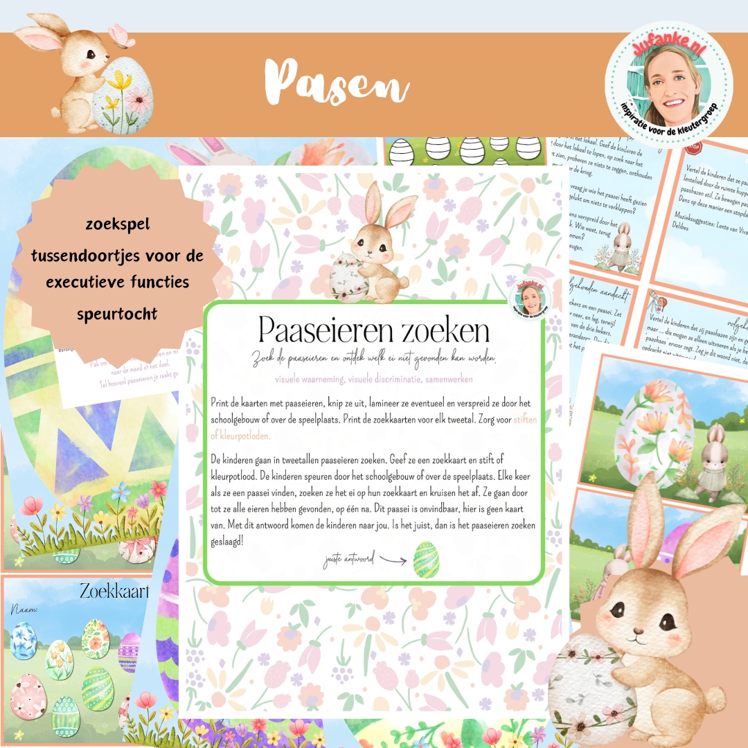 pasen speurtocht zoekspel themaopening viering kleuters