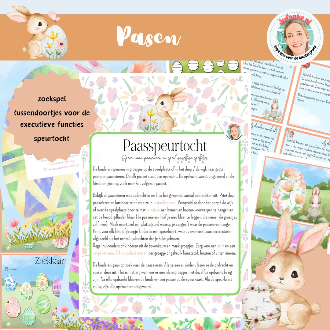pasen speurtocht zoekspel themaopening viering kleuters
