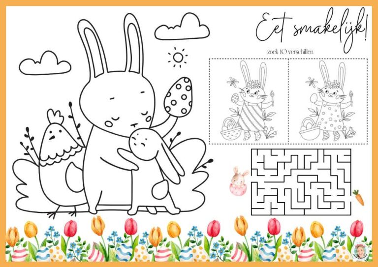 pasen placemat ontbijt brunch
