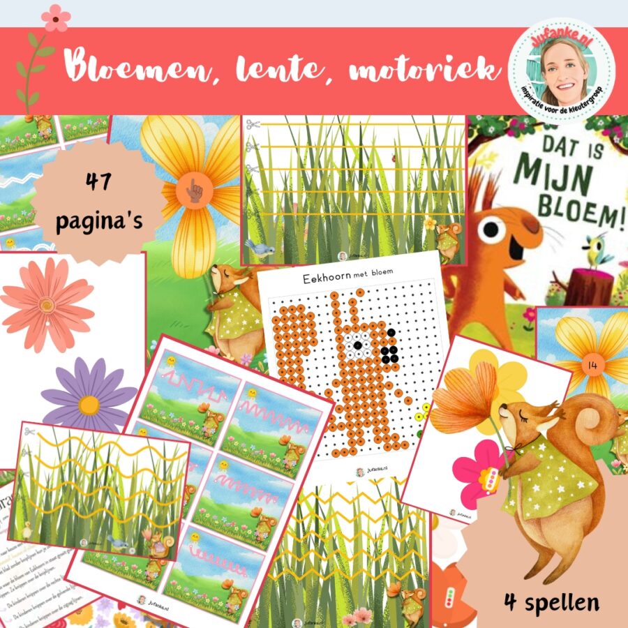lente bloemen fijne motoriek kleuters
