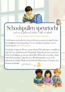 naar school speurtocht kleuters