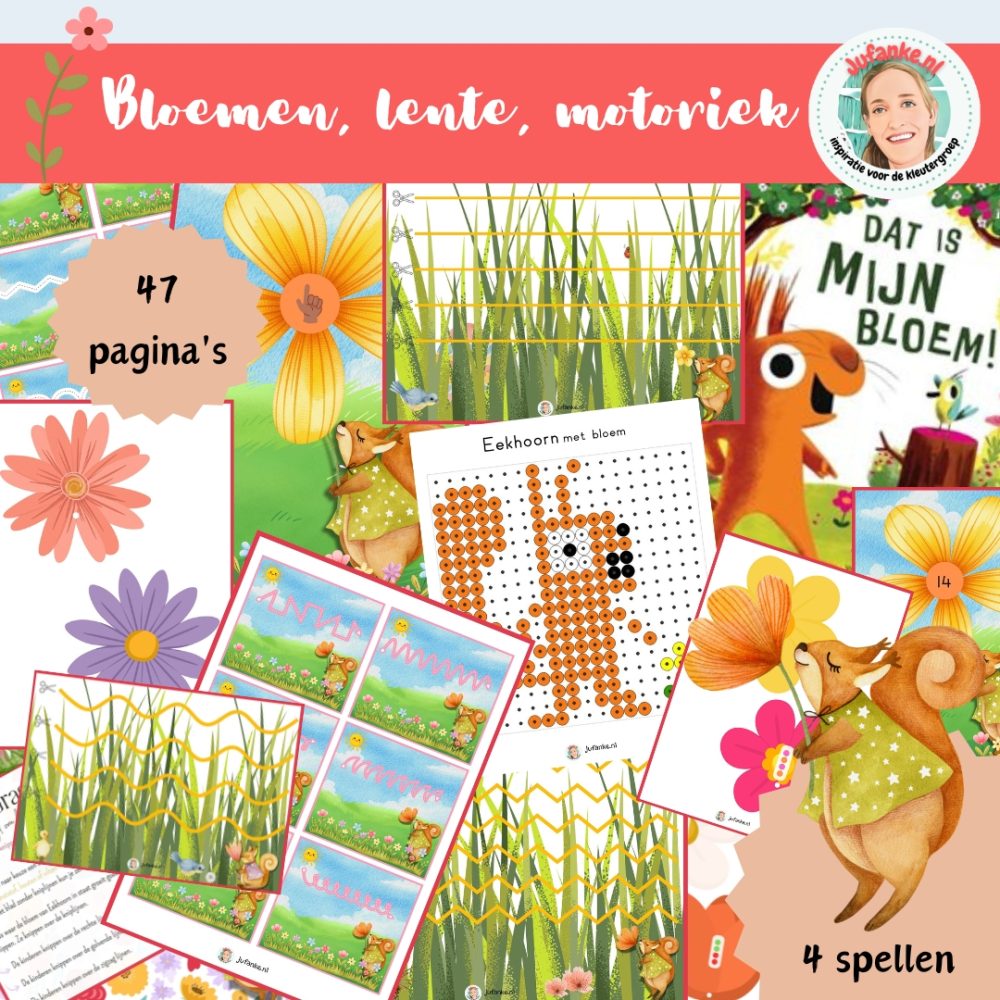 lente bloemen fijne motoriek kleuters