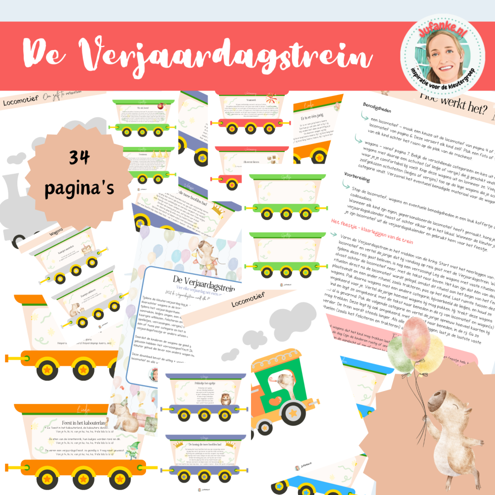 verjaardagstrein verjaardag kleuters