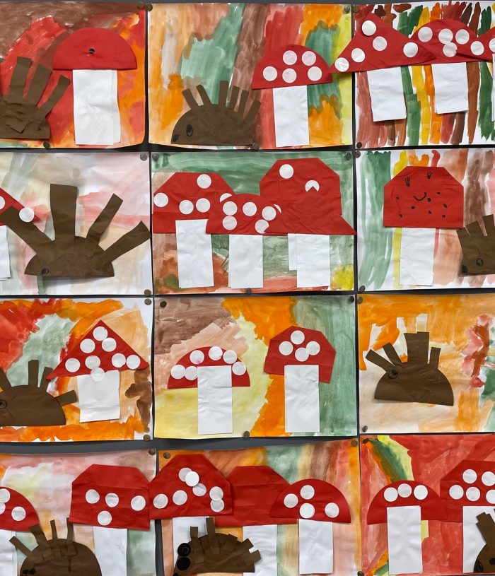 herfst paddenstoel creatief kleuters