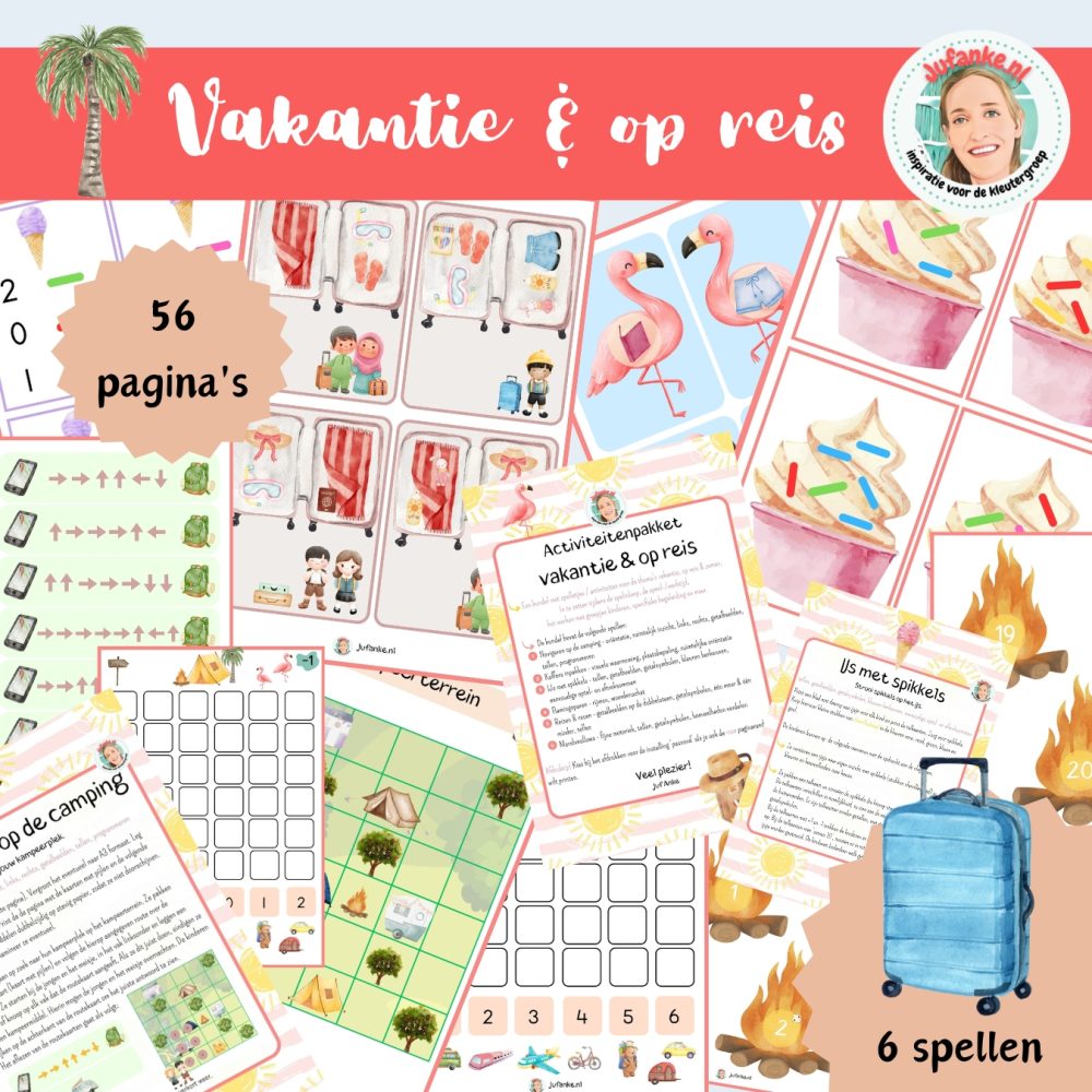 vakantie op reis themabundel spelinloop kleuters