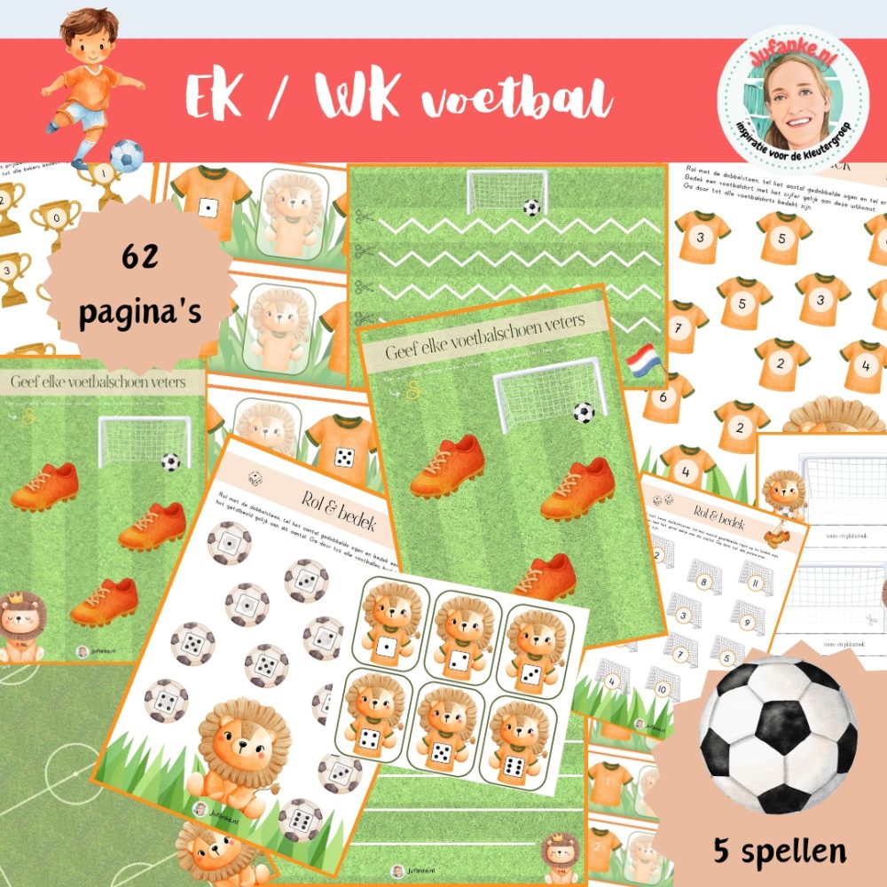 wk voetbal kleuters activiteiten spelinloop